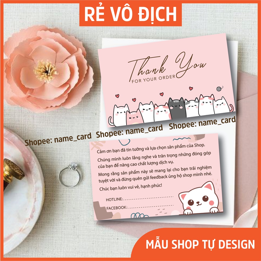 thiệp cảm ơn khách hàng card visit name card giá rẻ đẹp