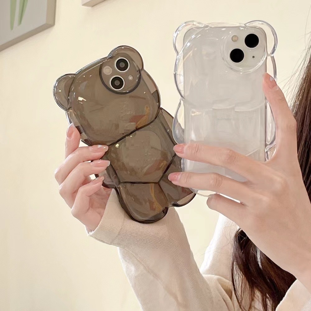 Ốp Điện Thoại Mềm Họa Tiết Gấu Đơn Giản Cho Iphone 13 pro max 12 pro max 11 pro max xs max xr x