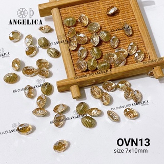 [Đá Nail] Set 5 viên đá hình ovan cao cấp trang trí móng