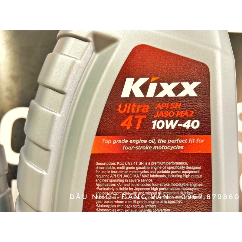 Dầu Nhớt Kixx Ultra 4T 10W40 1L API SN Fully Synthetic chính hãng