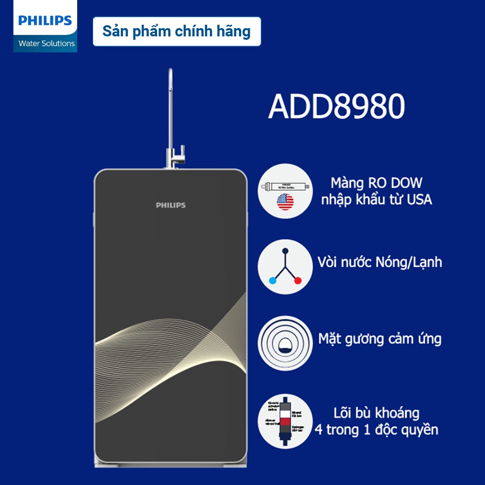 Máy lọc nước RO Alkaline Nóng/Lạnh Philips ADD8980