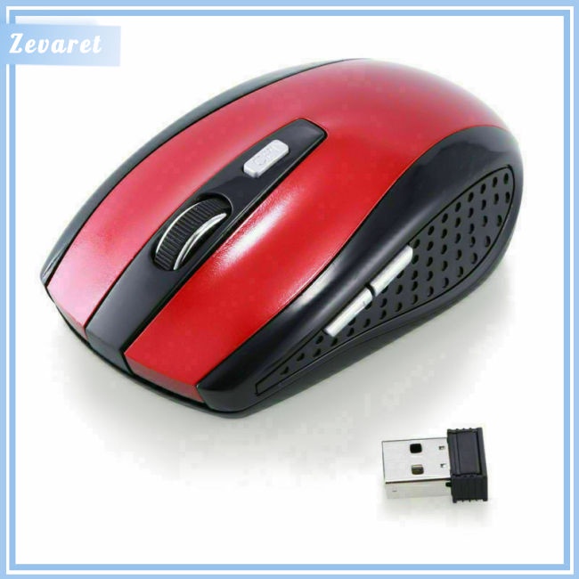 Chuột Quang Không Dây Zevaret 2.4GHz + ĐầU NhậN USB Cho PC/Laptop