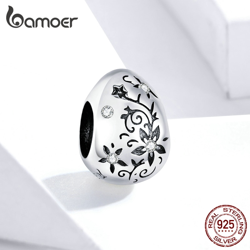 Hạt Charm Bamoer Bằng Bạc 925 Trang Trí Vòng Đeo Tay Phong Cách Cổ Điển