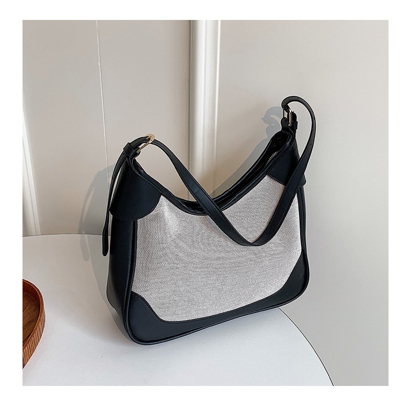 Túi đeo vai vải canvas cỡ lớn thời trang mùa hè duyên dáng dành cho nữ 2021