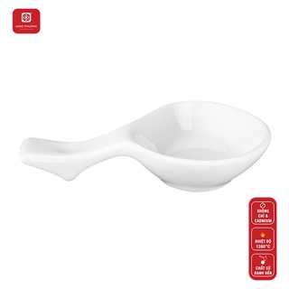 Combo 6 kê đũa thìa trắng Long Phương - Gác đũa thìa bằng sứ tiện dụng