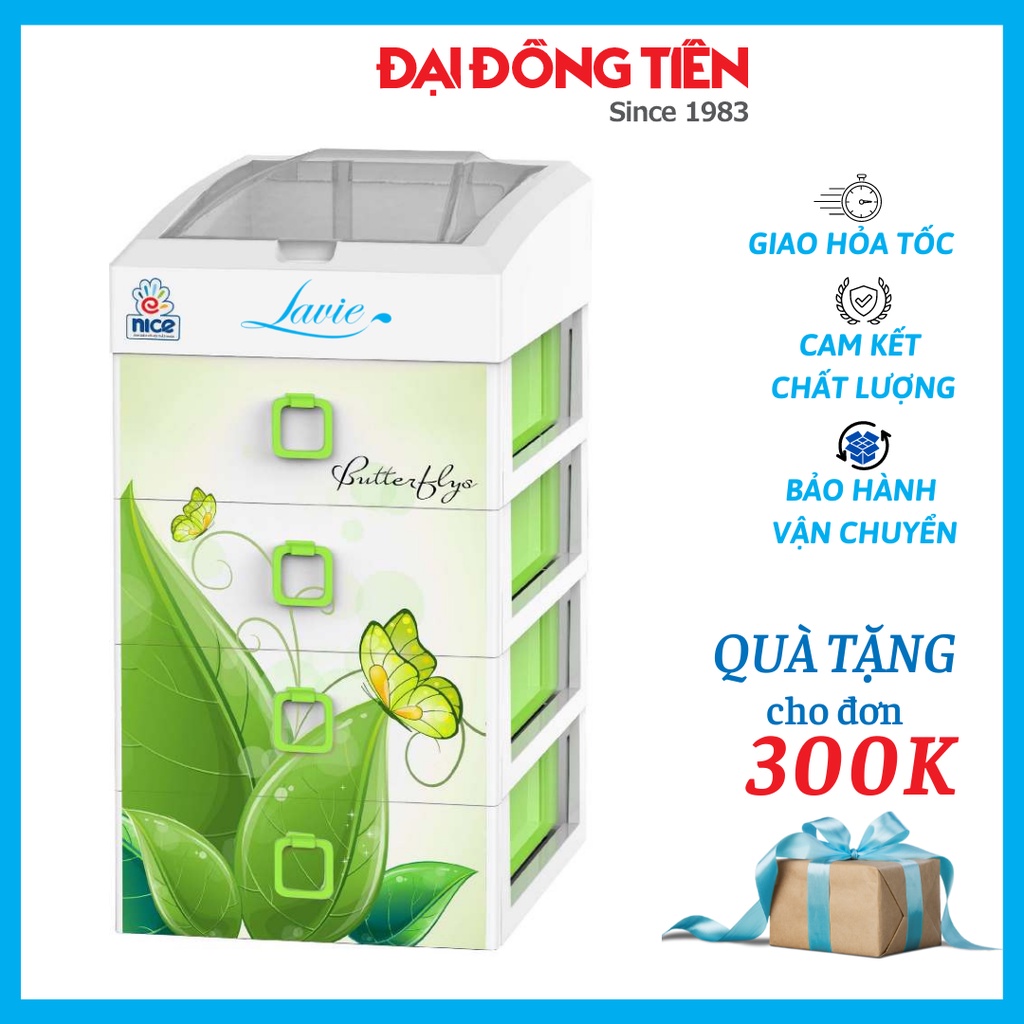 Tủ nhựa Tiny có 5 ngăn kéo tiện lợi đựng vật dụng đồ để bàn tiết kiệm không gian Đại Đồng Tiến