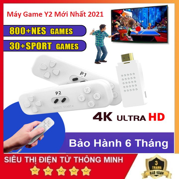 Máy Chơi Game, Stick Không Dây Thể Thao Y2 Fit 830 Game - dùng Trên Tivi 4K Model 2022