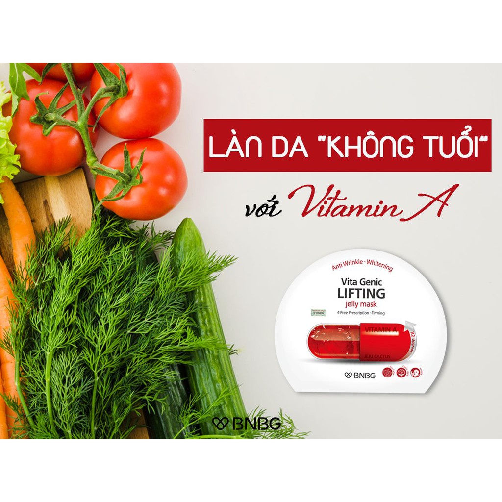 Mặt nạ dưỡng ẩm giúp nâng cơ, săn chắc da BNBG Vita Genic Lifting Jelly Mask (Vitamin A) 30ml