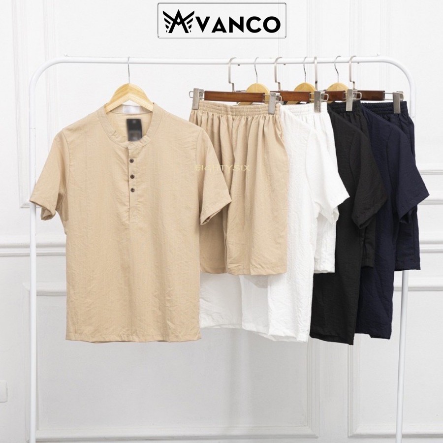 Bộ Đũi Xước Cổ Tàu, set quần áo Đũi Cộc nam cao cấp mới nhất - 1BĐCR