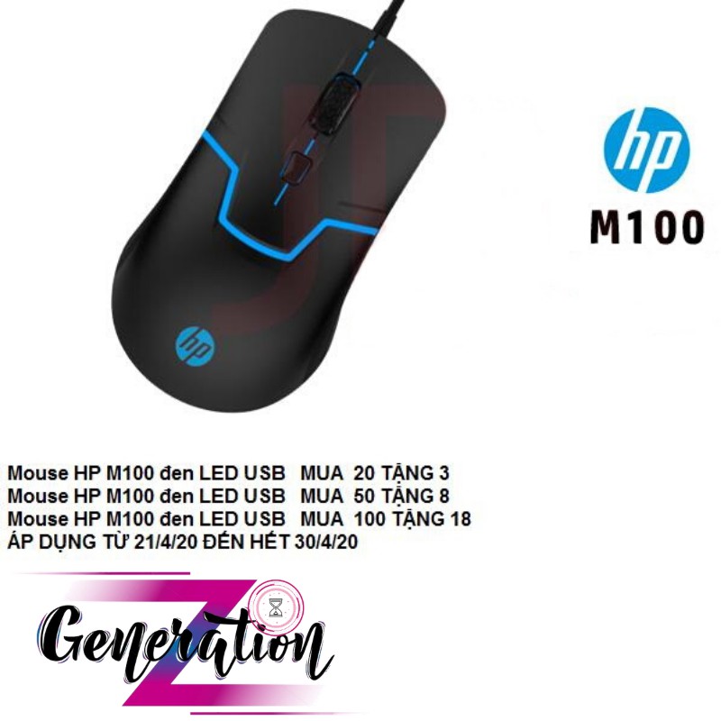 Chuột chuyên game chính hãng HP M100 - HP Gaming Mouse có led chính hãng