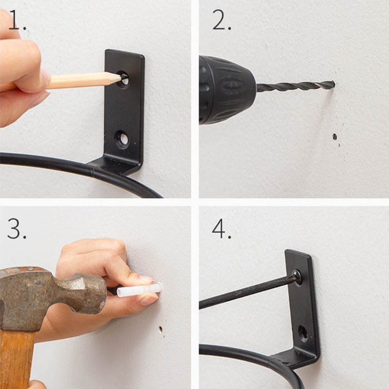 Set 3 Giá Đỡ Chậu Cây Cảnh 4 6 Inch Bằng Kim Loại Treo Tường Trong Nhà / Ngoài