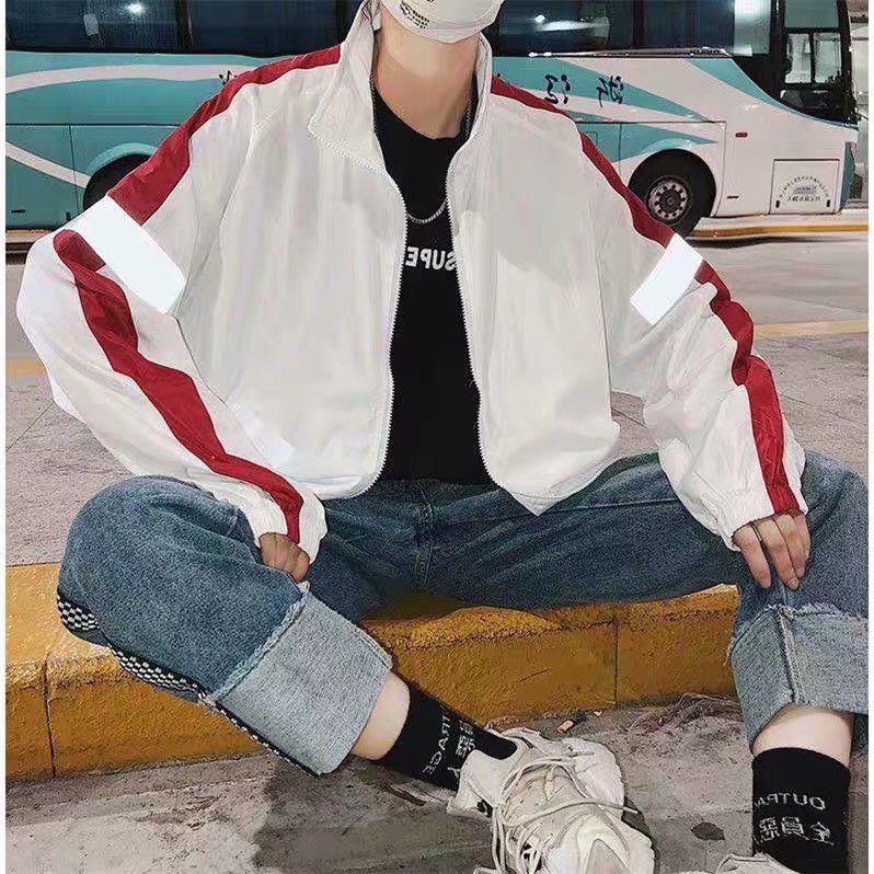 Áo khoác dù unisex form rộng Phản Quang Tay, ulzzang WIND