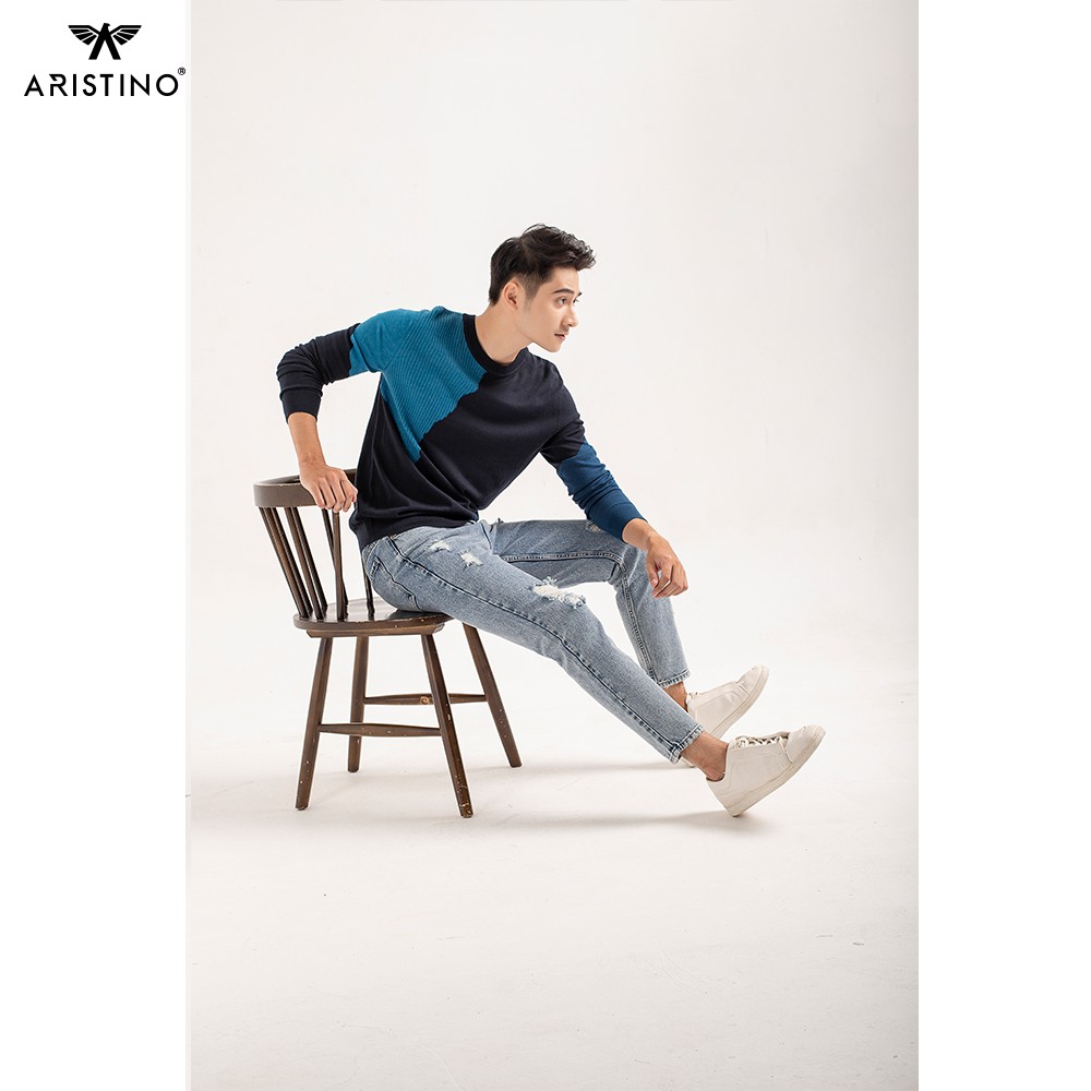 Quần Jeans nam ARISTINO suông rộng dáng casual fit - AJN00209