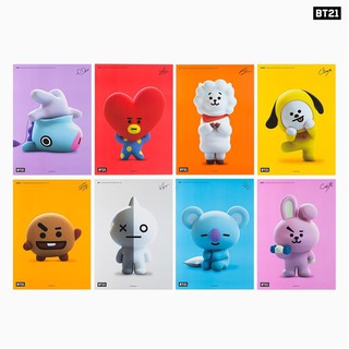 Set 8 tấm poster BT21 siêu quậy