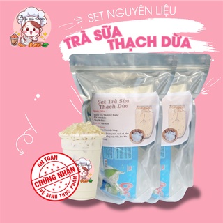 Trà sữa tự pha set nguyên liệu trà sữa thạch dừa dzòn - nguyên liệu bếp mi nhon