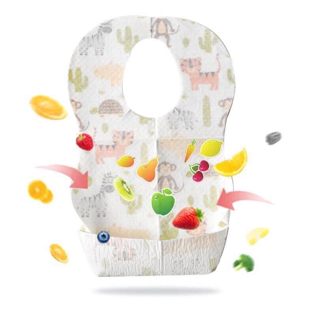 Set 10 yếm cổ giấy ăn dặm cho bé