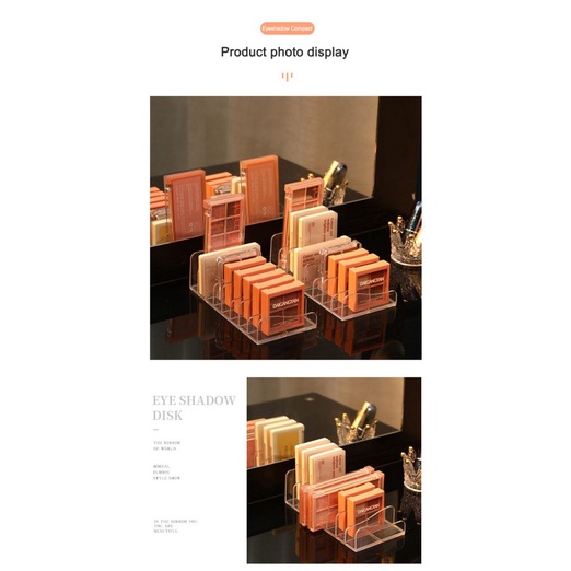 [Hàng mới về] Khay đựng bảng phấn mắt/ son môi/ phấn trang điểm để bàn nhỏ gọn tiện dụng