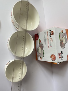 < GIA SẬP SÀN>  Bộ 3 bát sứ cao cấp Ferroli