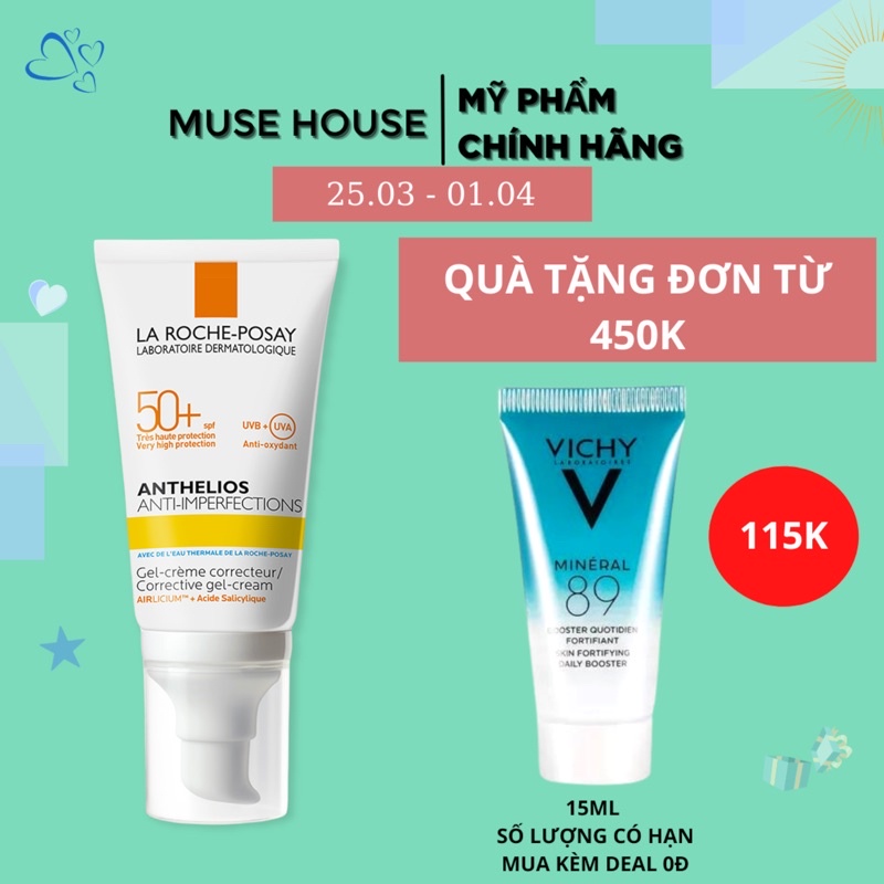 Kem chống nắng cho da mụn La Roche posay Imperfection MUSEHOUSE