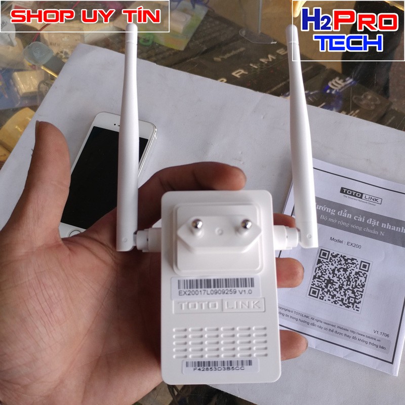 Bộ Kích Sóng Wifi Repeater 300Mbps Totolink EX200 - Hàng Chính Hãng