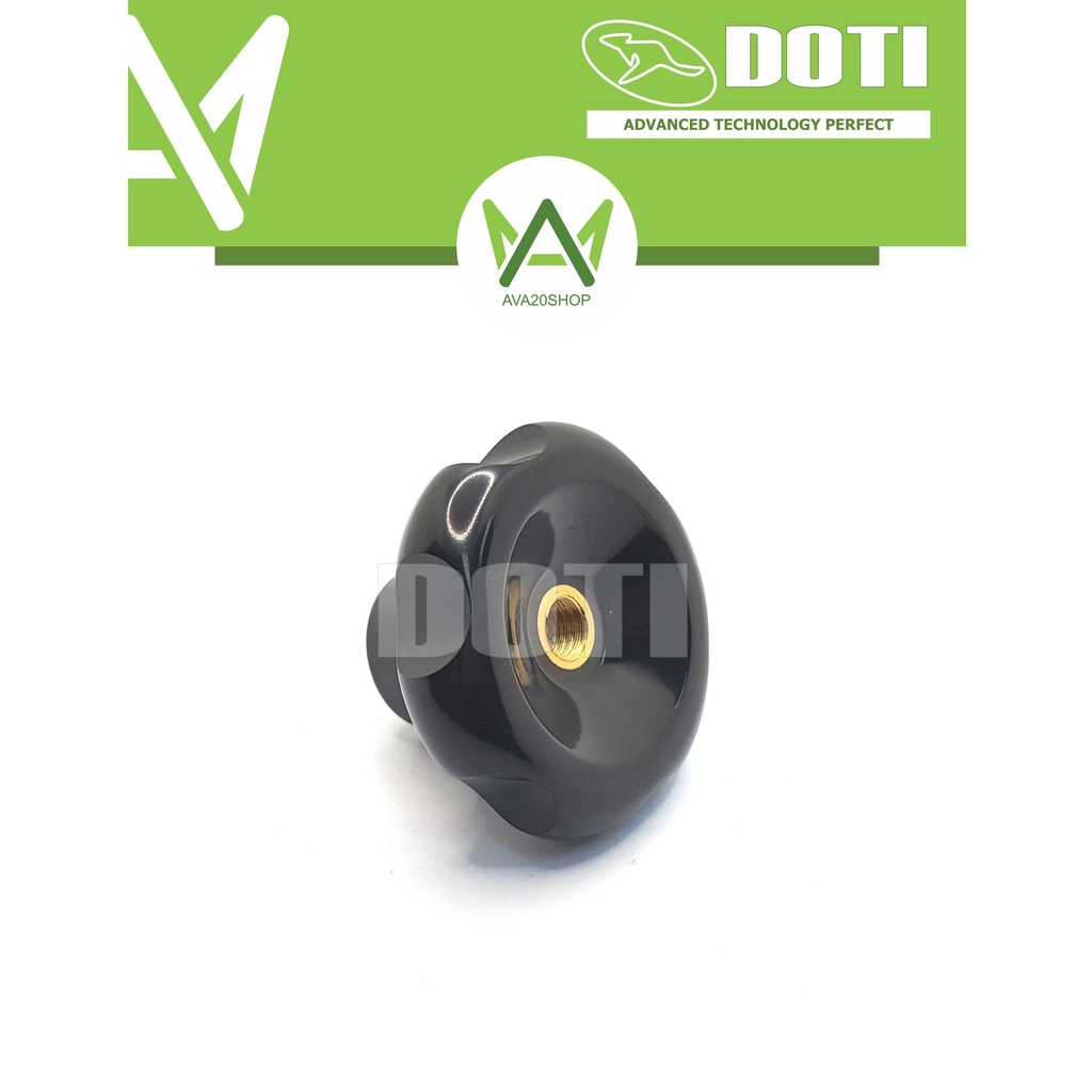 NÚM vặn nhựa DOTI 6 cánh phi 50mm răng thông M8 và M10