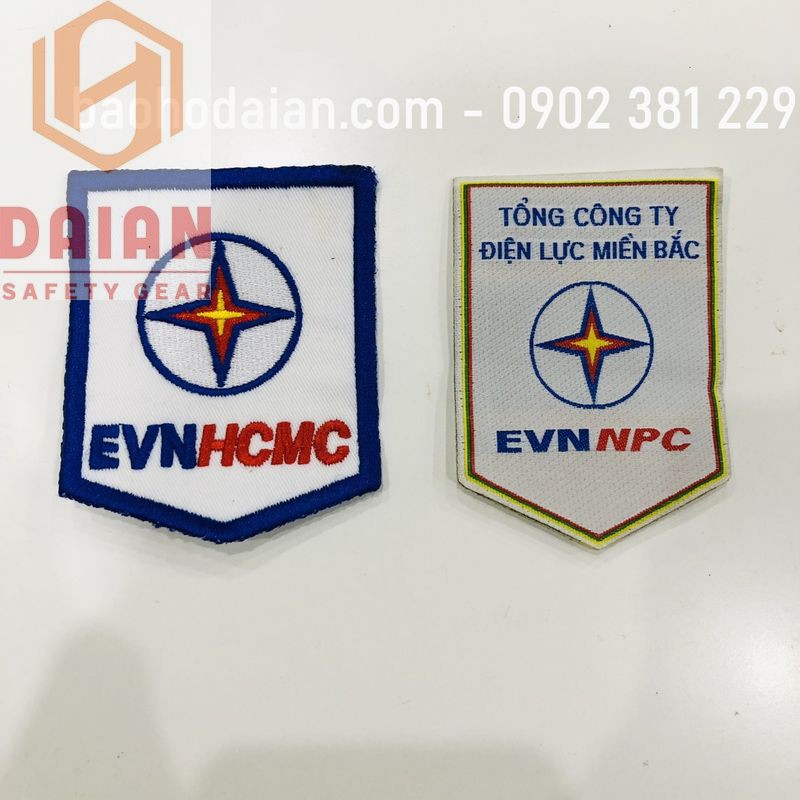 Logo điện lực thêu sẵn, in sẵn may tay áo - 2 miền