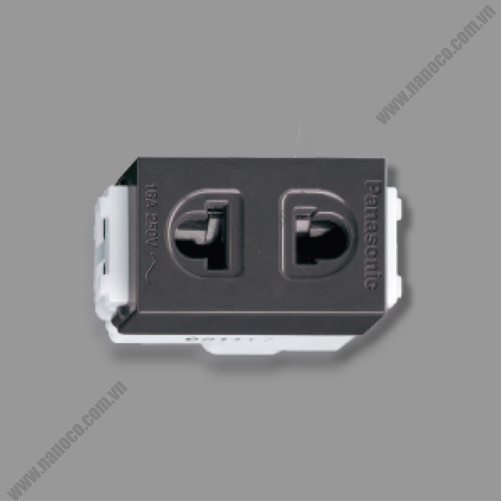 Ổ cắm đơn 2 chấu màu đen WEV1081H