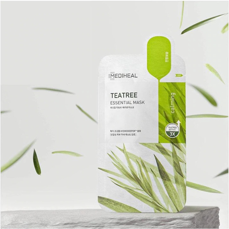 Combo 5 Mặt Nạ Giấy Làm Dịu Da, Ngừa Mụn Chiết Xuất Cây Trà MEDIHEAL Teatree Essential Mask Calming  24ml