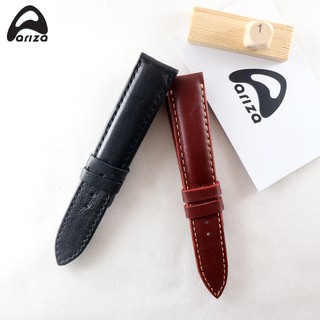 Dây Đồng Hồ Da Da Bò Thật 100% ARIZA SIZE 20mm Đen Nâu( Bảo Hành 12 Tháng) (AVINA)