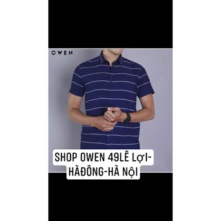 Áo sơ mi cộc tay nam Owen kẻ xanh đậm, trắng mới nhất 2020 ba90520 - CHẤT COTON CAO CẤP SỢI TRE CHỐNG NHĂN SALE