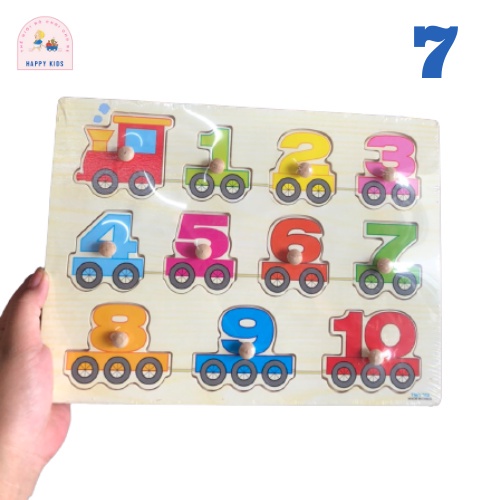 Bảng ghép hình núm gỗ, đồ chơi gỗ thông minh Montessori cho bé sáng tạo (HH0383)