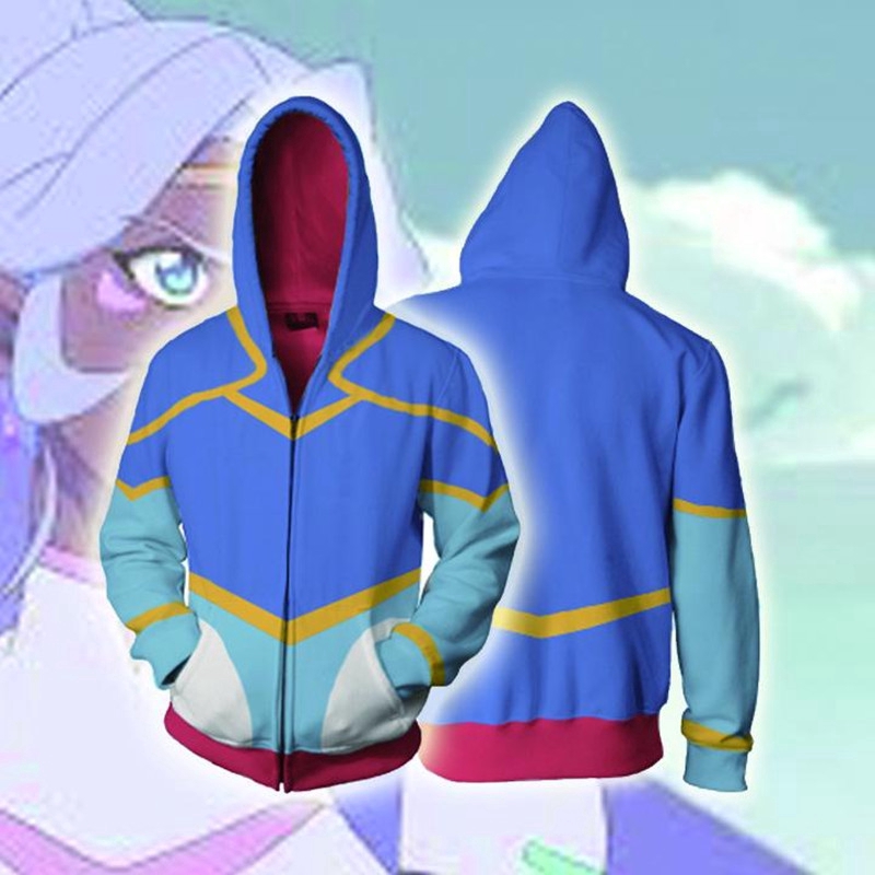 Voltron Zipper Hoodie Anime Zipper Coat 3D Hoodie Jacket Outerwear Casual Tops