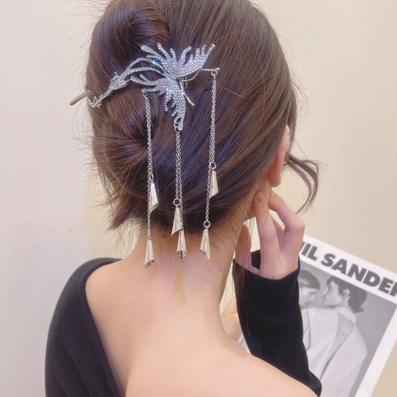 [Magpie] Kẹp Tóc Dạng Xoắn Ốc Hình Bướm Gió Tua Rua Bằng Kim Loại Sang Trọng Cho Trẻ Em