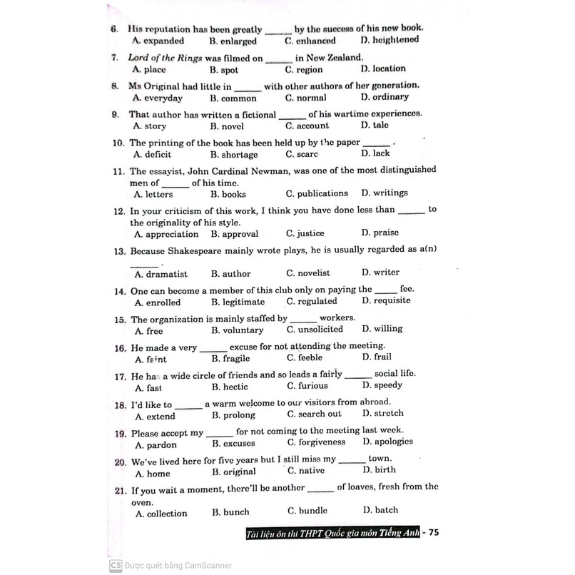 Sách - Tài Liệu Ôn Thi THPT Môn Tiếng Anh