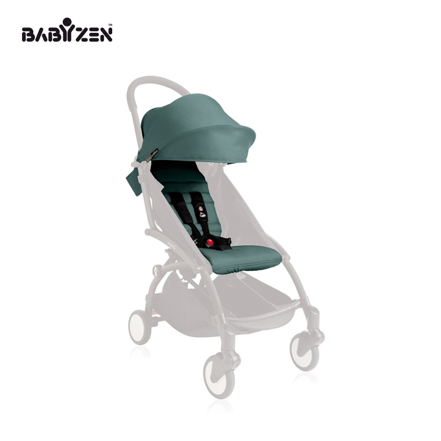 Bộ màn chụp và đệm xe đẩy YOYO 6+ Xanh Aqua Babyzen