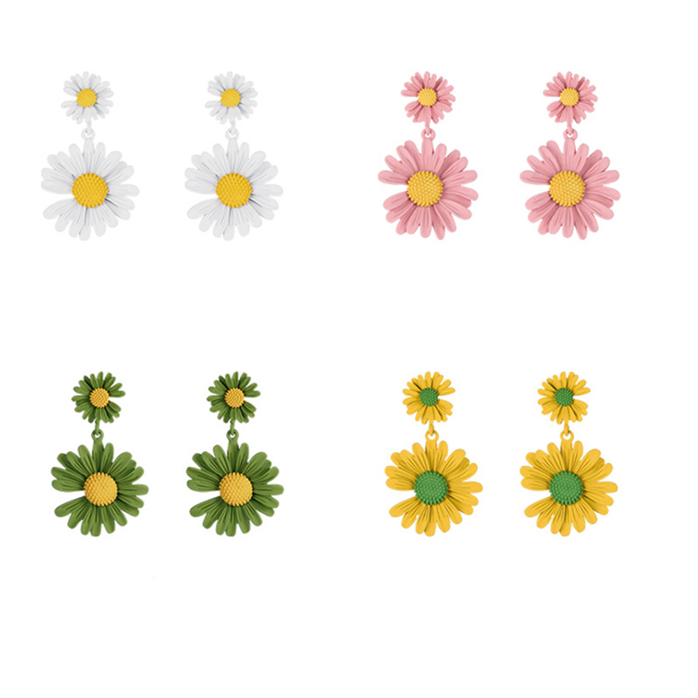 Hoa Tai Hình Hoa Cúc Dễ Thương Phong Cách Hàn Quốc Cho Nữ