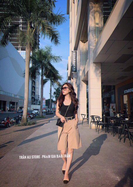 Quần short lửng chất vải tuyết mưa dáng suông hàng đẹp