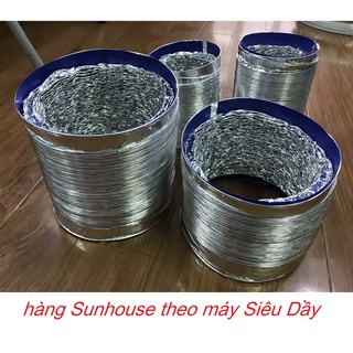 ống thông gió bạc mềm theo Máy hút mùi Canzy - ống nhôm tròn nhún sun lõi thép, thoát khi Giá nắp ống