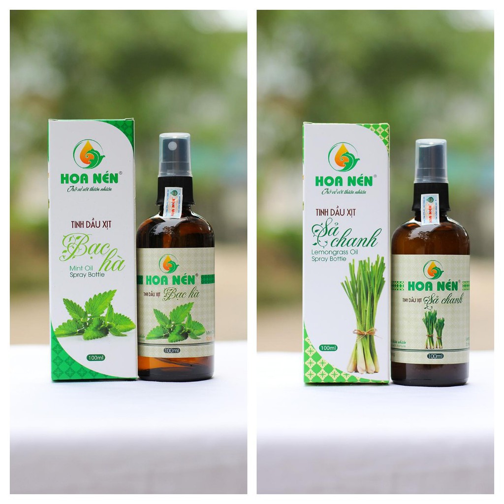 Tinh Dầu Xịt Hoa Nén 100ml (Bạc Hà, Sả Chanh & Bưởi)