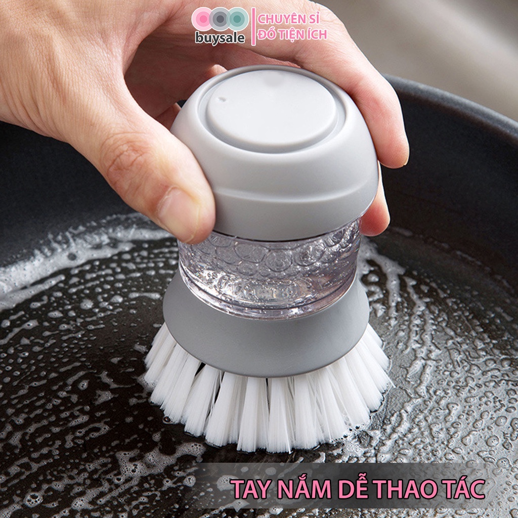 Cọ rửa đa năng, cọ rửa bát đĩa, xoong nồi có bình chứa, xịt nước rửa chén tiện lợi_Buysales_BSPK190