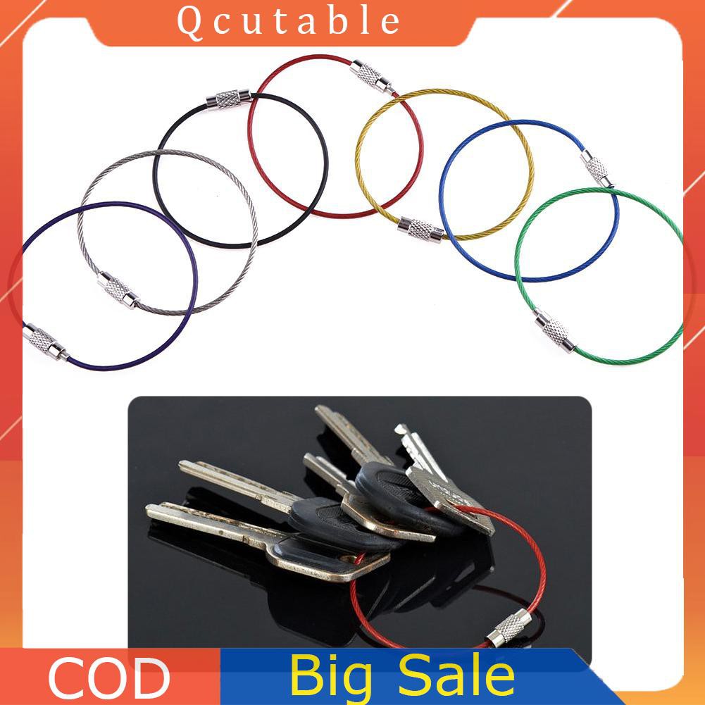 Set 7 vòng khoá bằng inox an toàn đa năng EDC