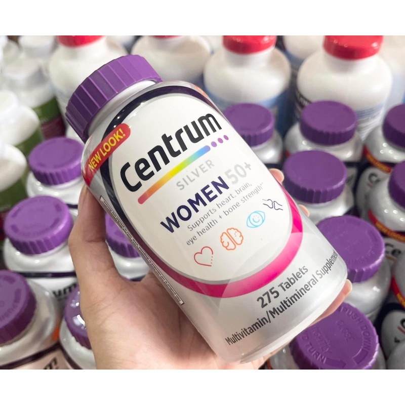 Viên uống Centrum Silver Adults Nữ 50+ 275v 325 viên – Bổ sung Vitamin cho Nam và Nữ trên 50 tuổi