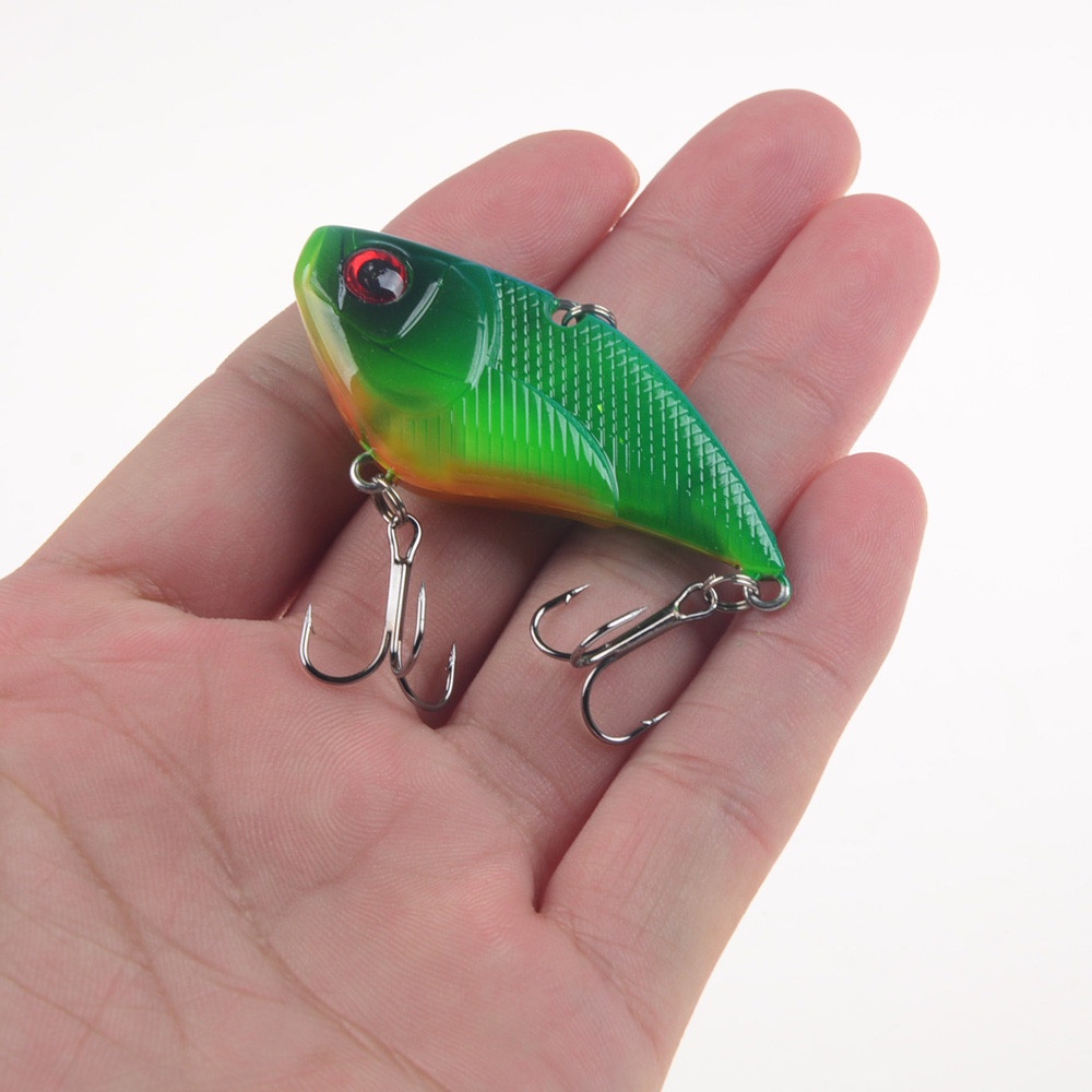 Mồi câu cá giả Lightning Wobbler bằng nhựa ABS có lưỡi câu VIB mắt cá 3D 5.1cm/14.5g