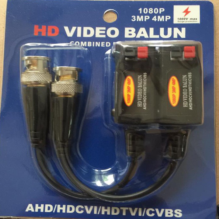 Video Balun UTP dùng khi sử dụng dây dẫn tín hiệu cho camera độ phân giải 1080P / 3MP / 4MP / 5MP