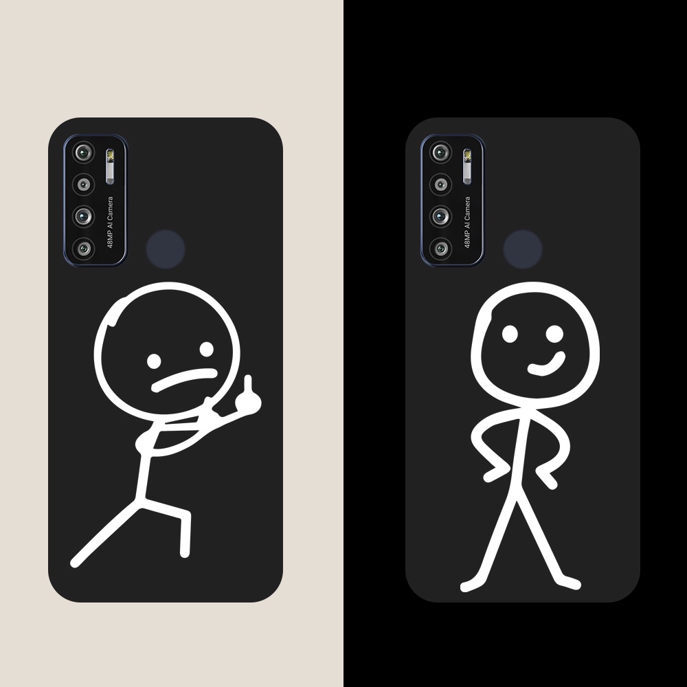 Ốp lưng Vsmart Joy 3/Joy 4/Active 3/Bee 3/Live/...dẻo đen hình Người que BST1