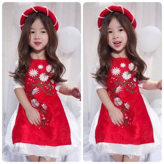 Áo dài kèm mấn ngọc