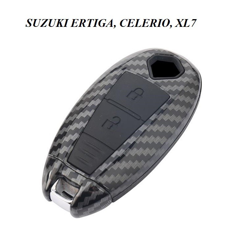 Ốp chìa khóa, bao da chìa khóa, bọc carbon chìa khóa xe Suzuki Ertiga, Celerio, Swift, XL7