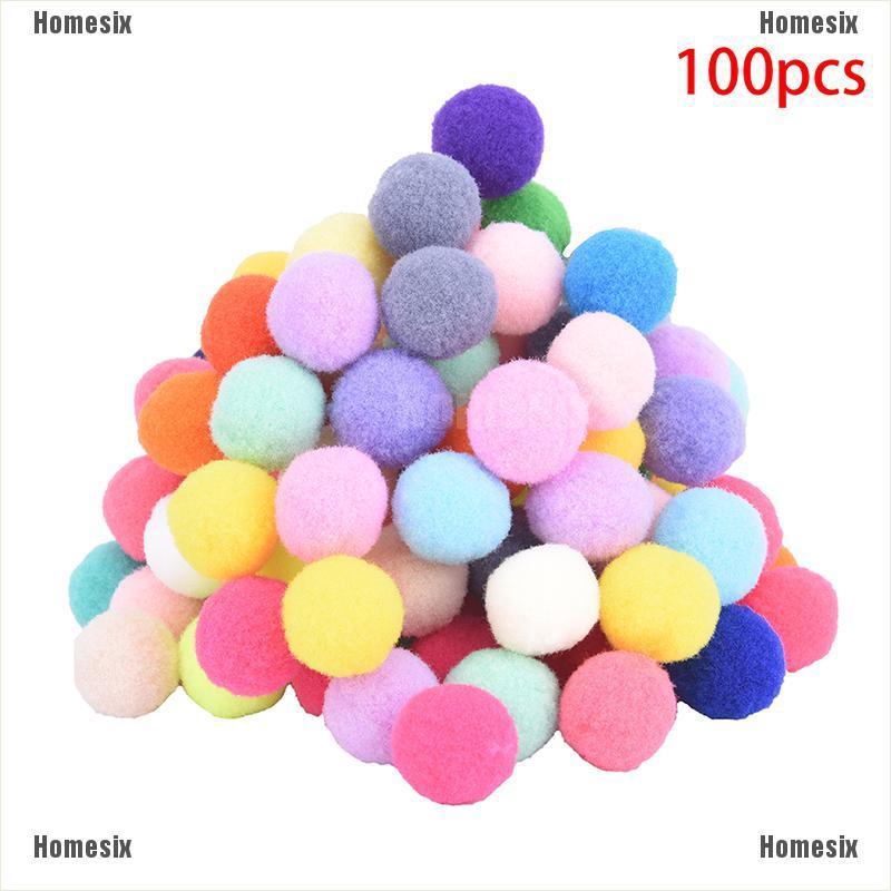 Set 100 Quả Bóng Nỉ 10mm 20mm Nhiều Màu Sắc Dùng Để Làm Đồ Trang Trí Thủ Công