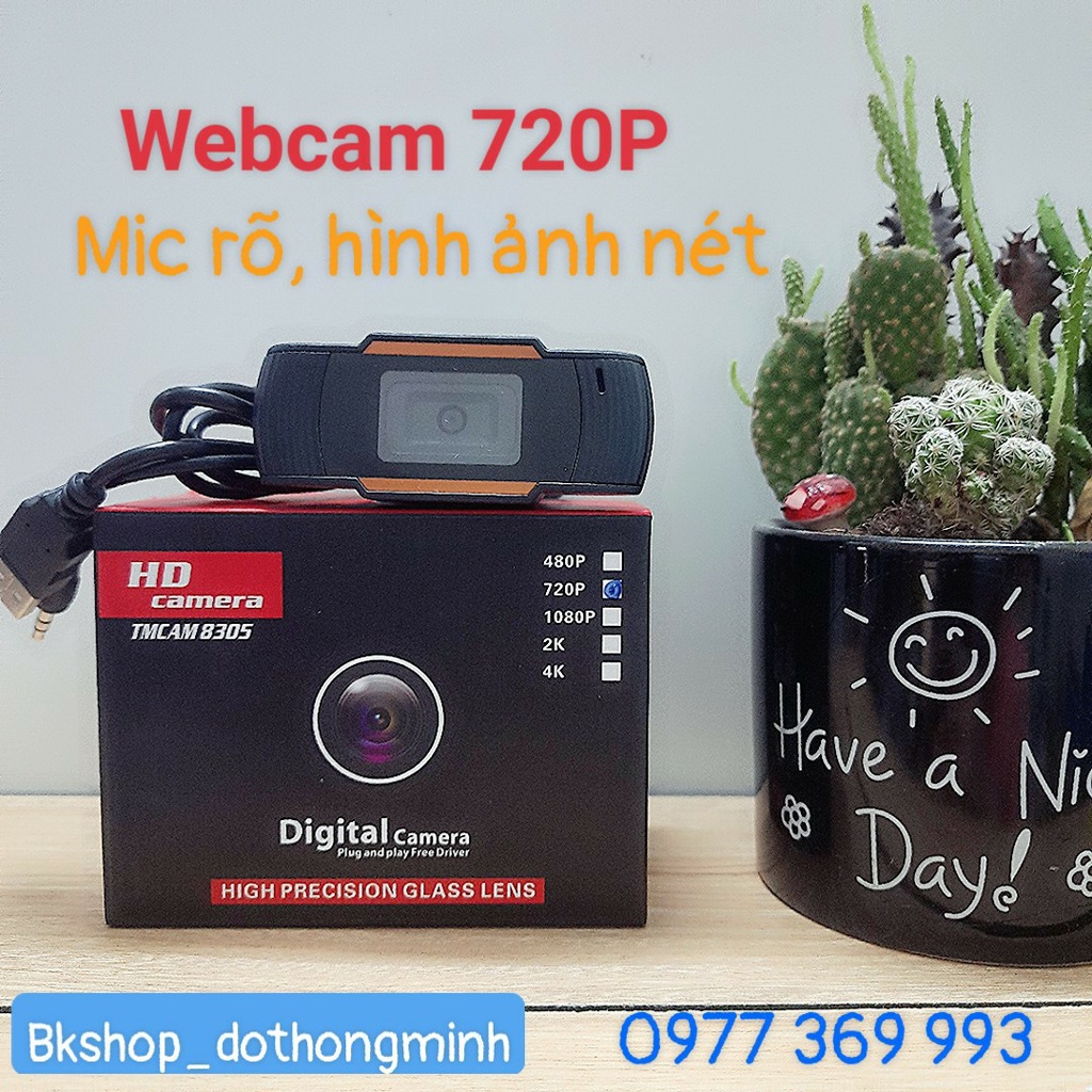 Webcam cho Máy tính , Laptop Tích Hợp Míc , Hỗ Trợ Học Trực Tuyến, Để Bàn , Họp Online qua Zoom - Bảo hành 6 Tháng