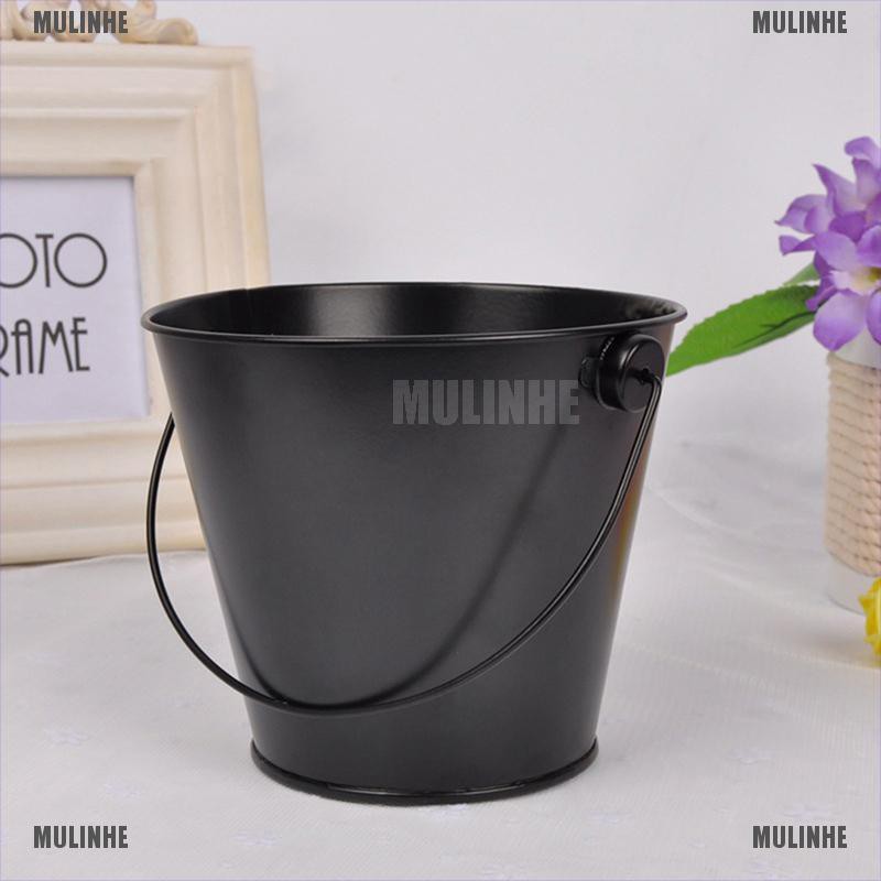 Xô kim loại mini đựng kẹo nhiều màu trang trí tiệc cưới DIY